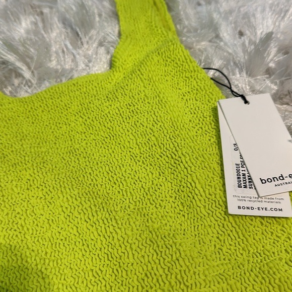Bond-Eye Maxam Sunny Lime Eco Friendly One-Piece Swimsuit - Picture 3 of 6